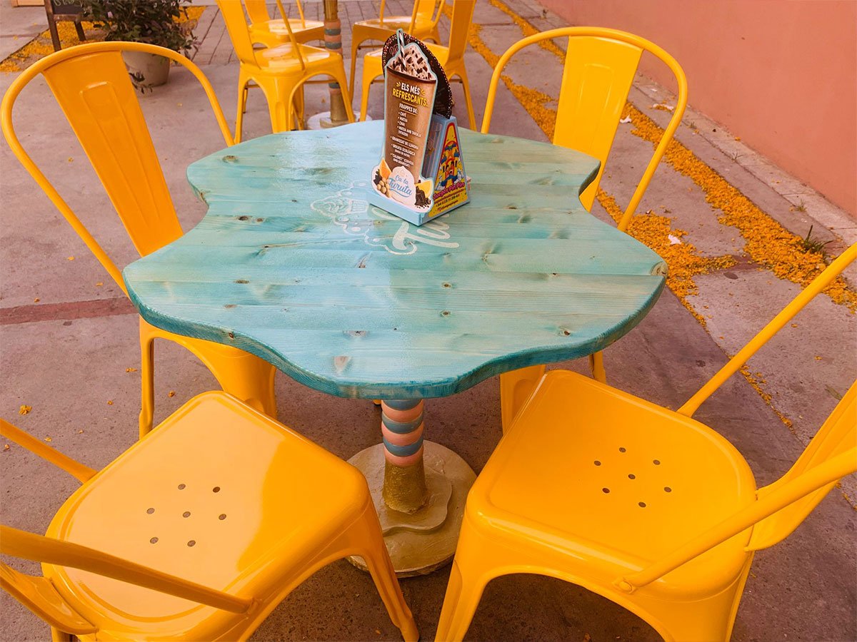 Creación de las mesas de terraza